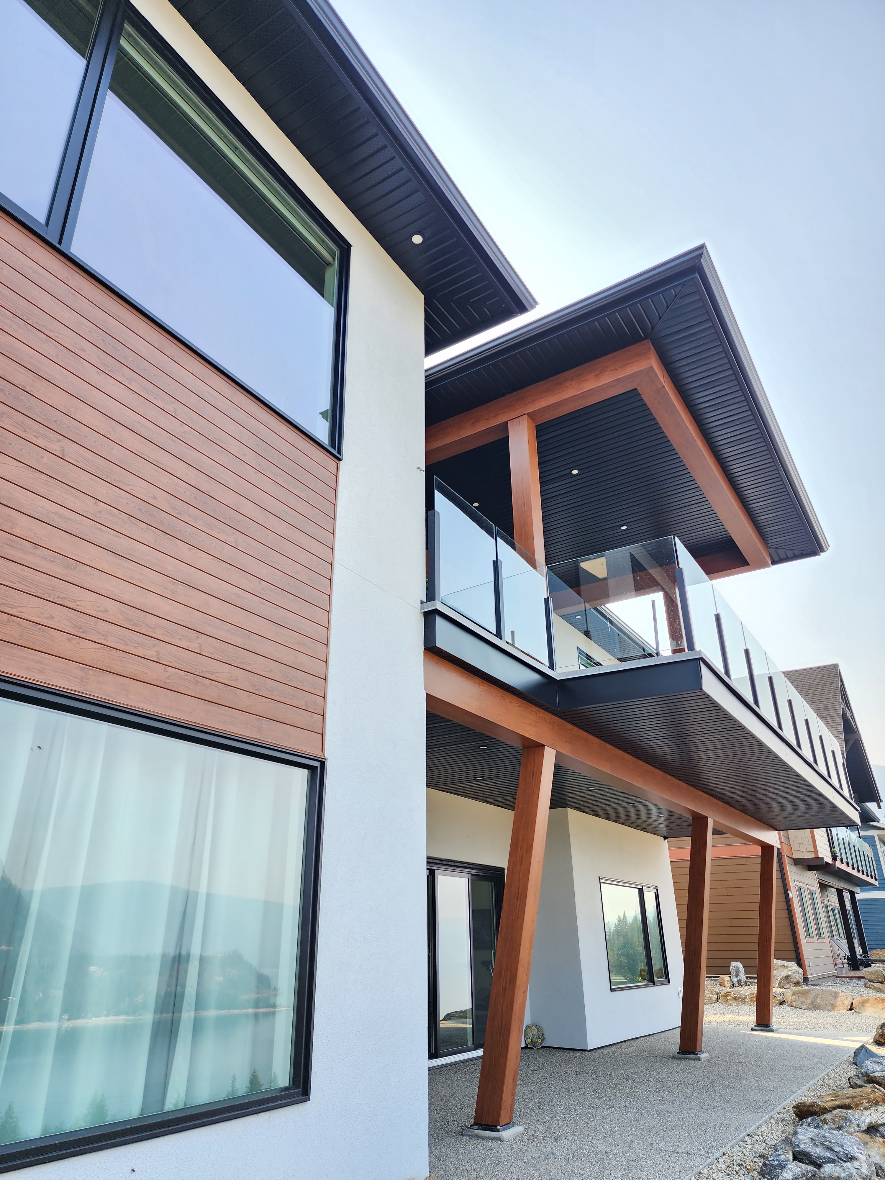 Carmar Construction Sicamous Salmon Arm Vernon Blind Bay siding soffit fascia metal fibre cement framing concrete renovations decks custom home builders building Shuswap Okanagan British Columbia BC Canada